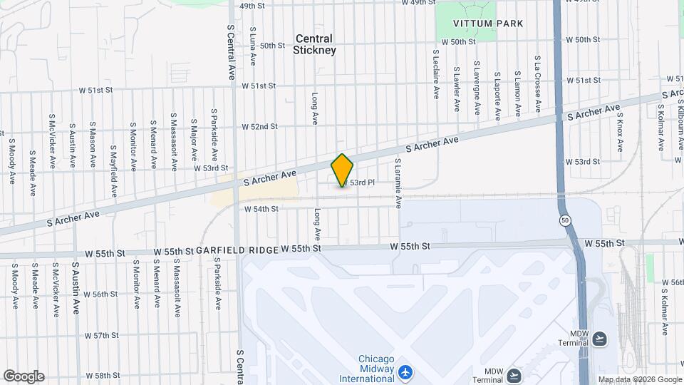 5325 W 53rd Pl Map and Location Details