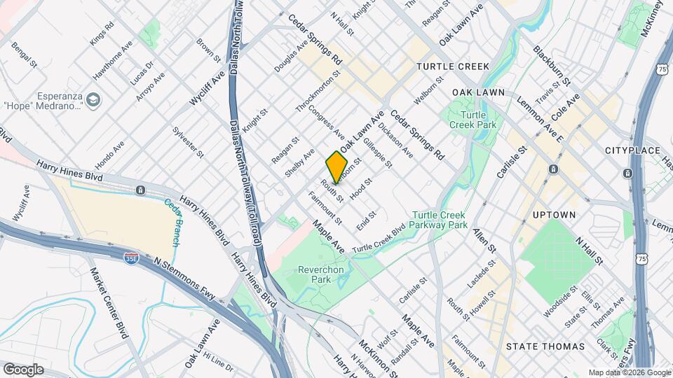 3626 Routh St Map and Location Details