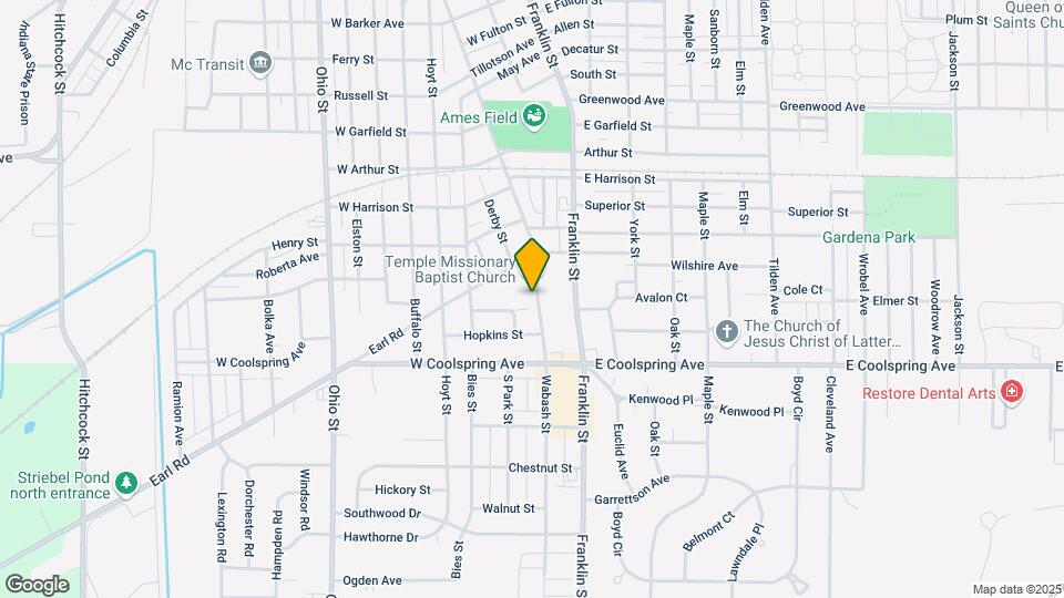 2803 Wabash St Map and Location Details