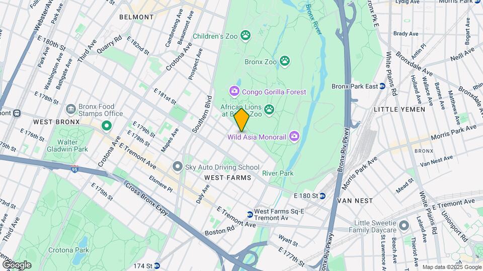 922-950 Bronx Park South Mapa y Detalles de la Ubicación