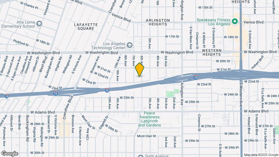 Arlington Heights-West Adams Triplex Mapa y Detalles de la Ubicación