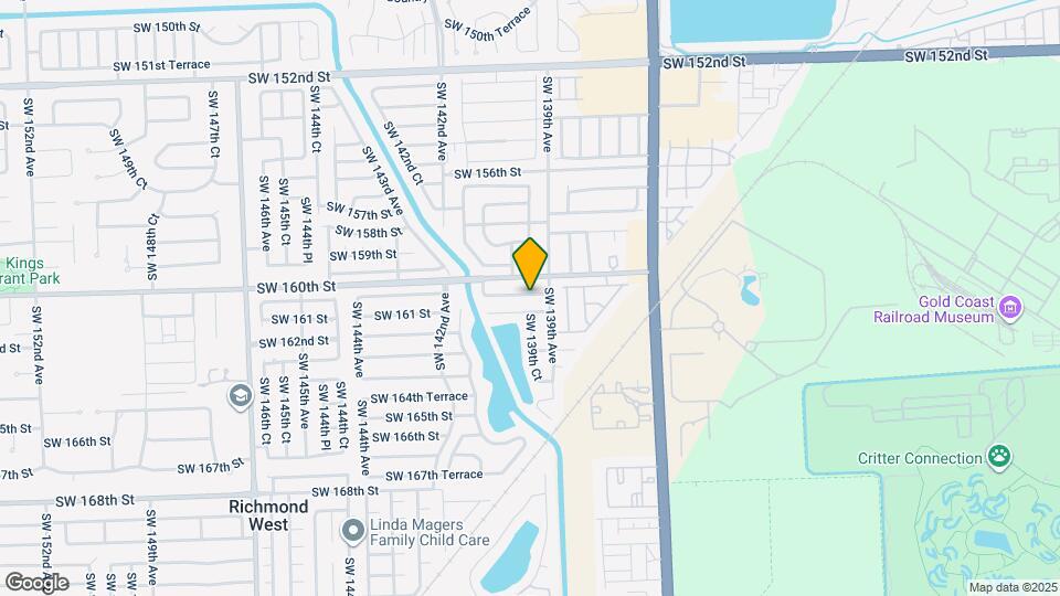 13950 SW 160th Terrace Map and Location Details