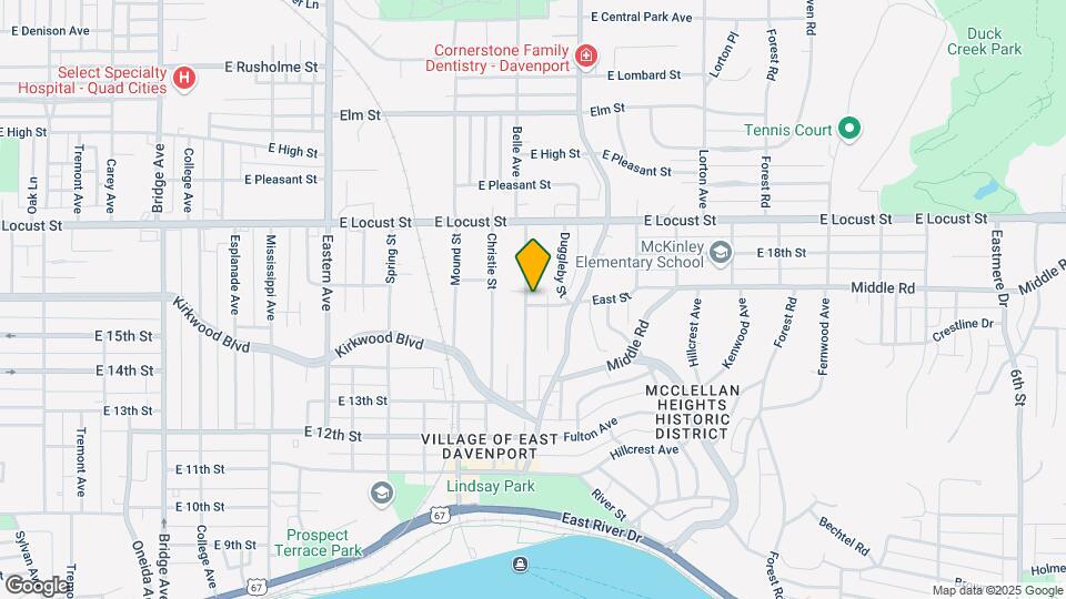 1603 Belle Ave Map and Location Details