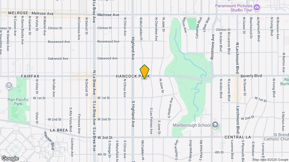166 N McCadden Pl Mapa y Detalles de la Ubicación