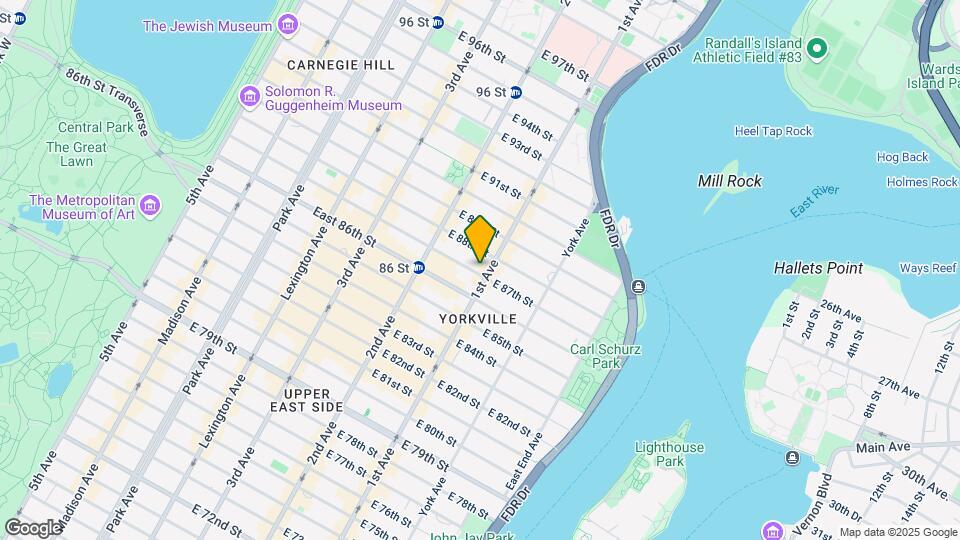 1681 1st Avenue Mapa y Detalles de la Ubicación
