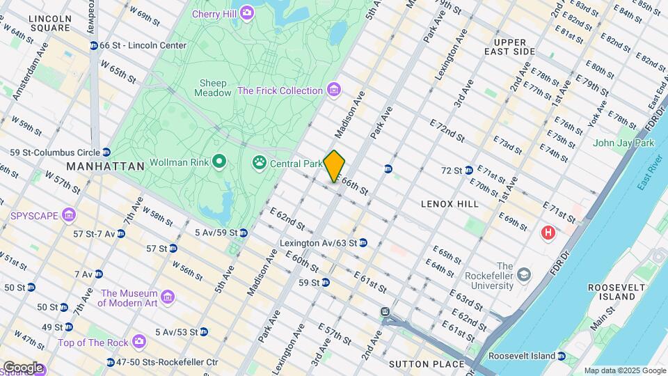 55 E 65th St St Map and Location Details