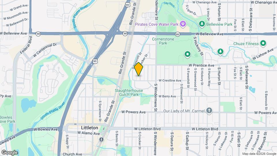 5385 S Crocker St Map and Location Details
