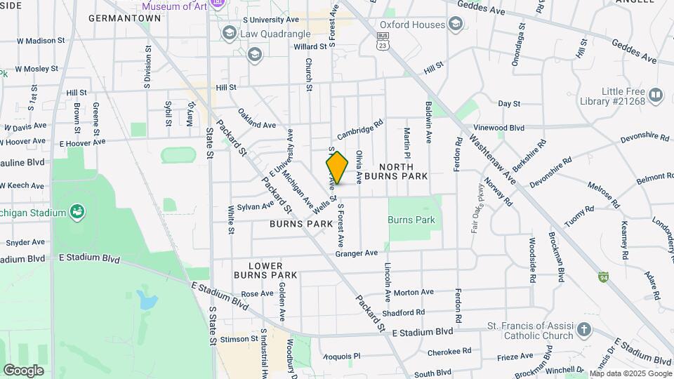 1145 S Forest Ave Map and Location Details