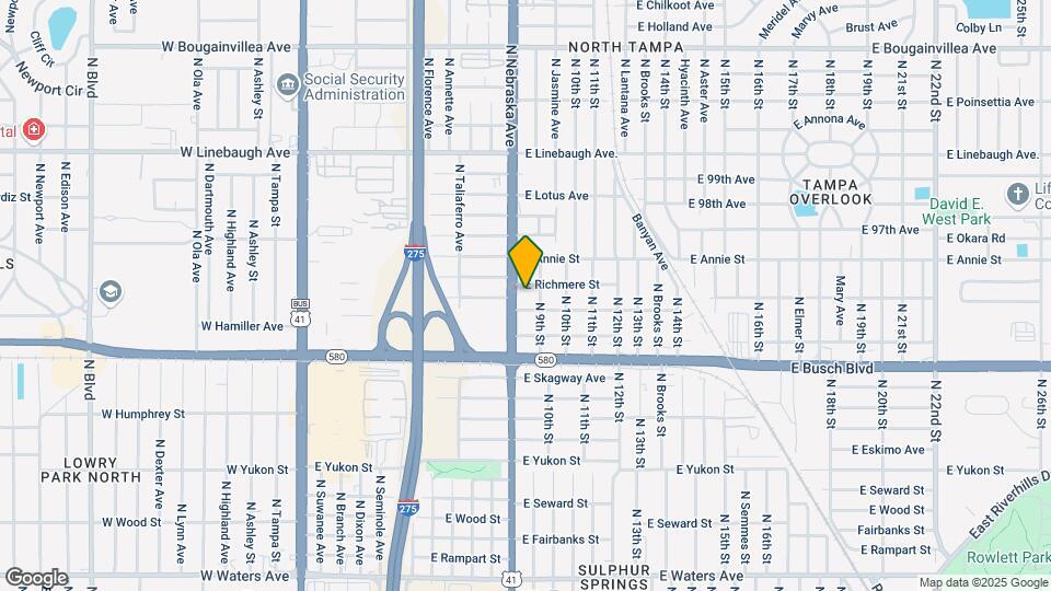 9411 N Nebraska Ave Mapa y Detalles de la Ubicación