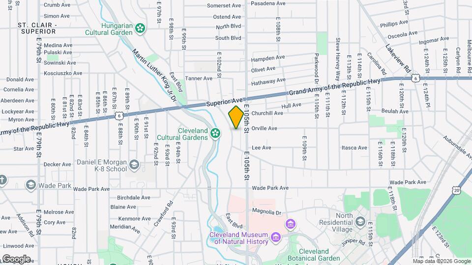 1373 East BLVD Map and Location Details