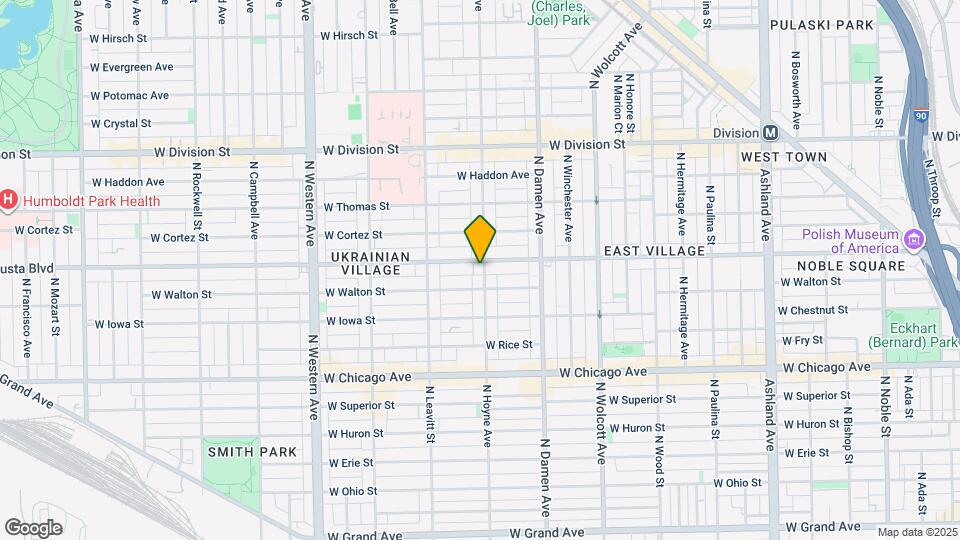 952 N Hoyne Ave Map and Location Details