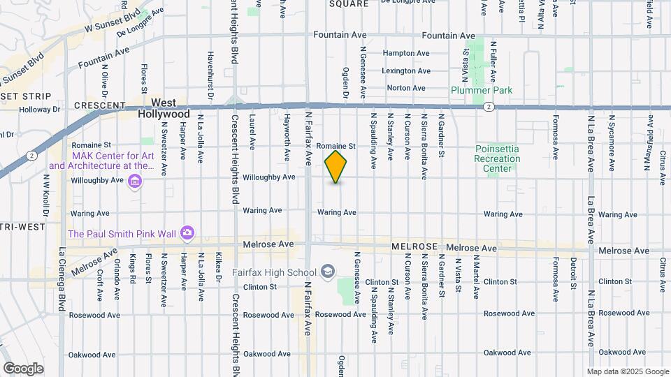 843 N Ogden Dr Map and Location Details