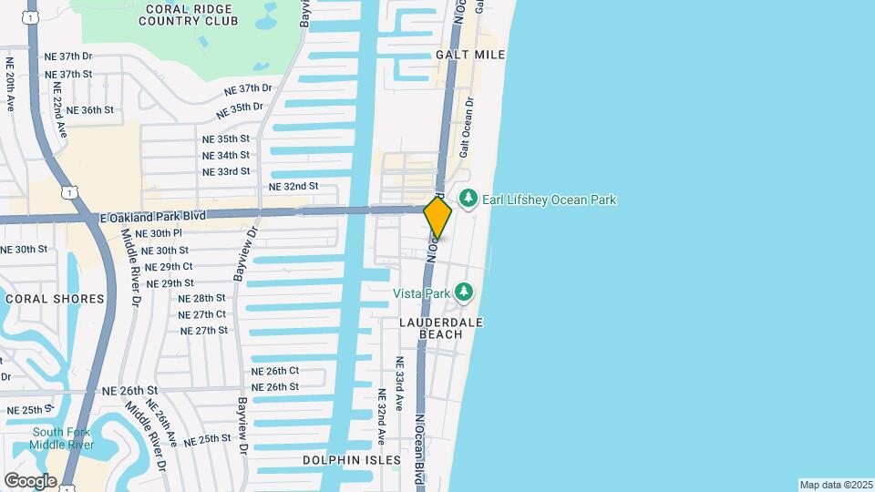 3030 N Ocean Blvd, Unit S103 Map and Location Details