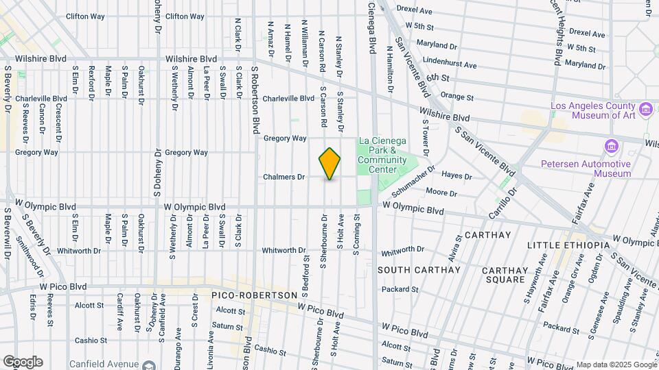 910 S Sherbourne Dr Mapa y Detalles de la Ubicación