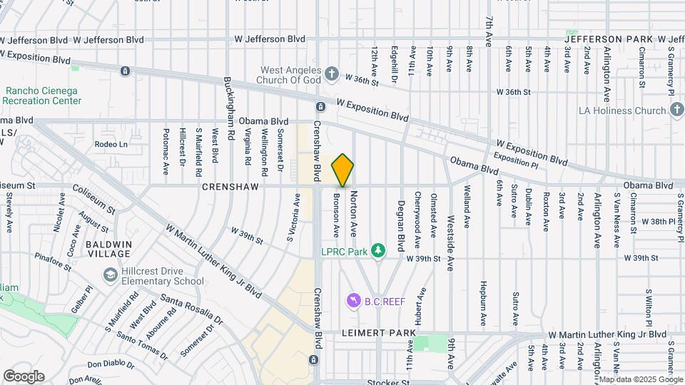 3768 S Bronson Ave Map and Location Details