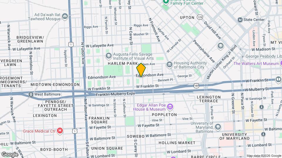 530 N Carrollton Ave Map and Location Details