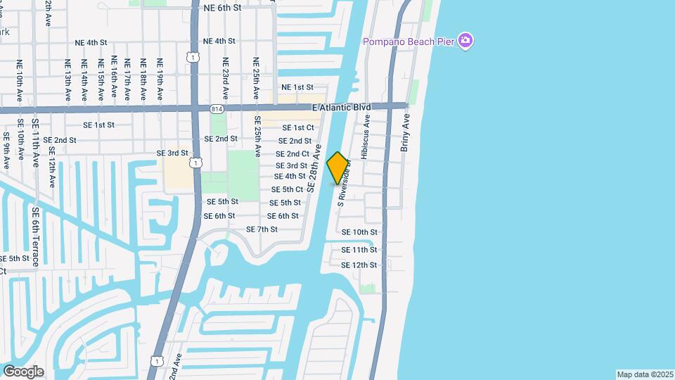 605 S Riverside Dr Mapa y Detalles de la Ubicación