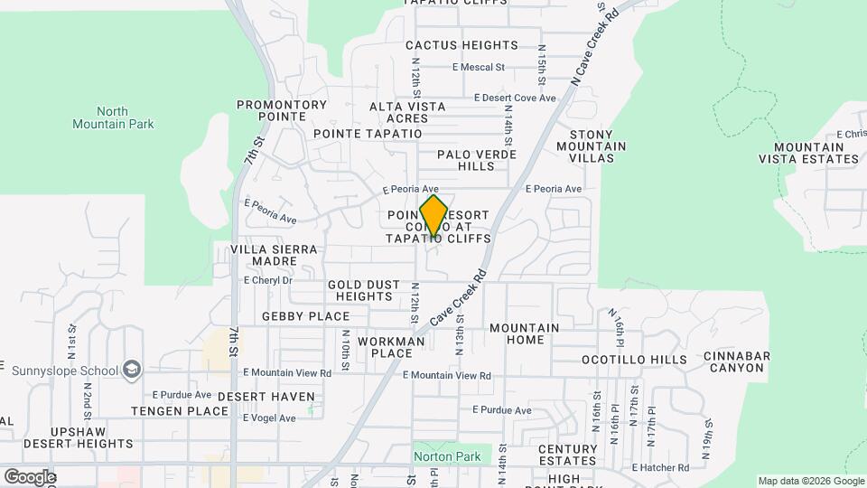 10247 N 12th Pl Map and Location Details