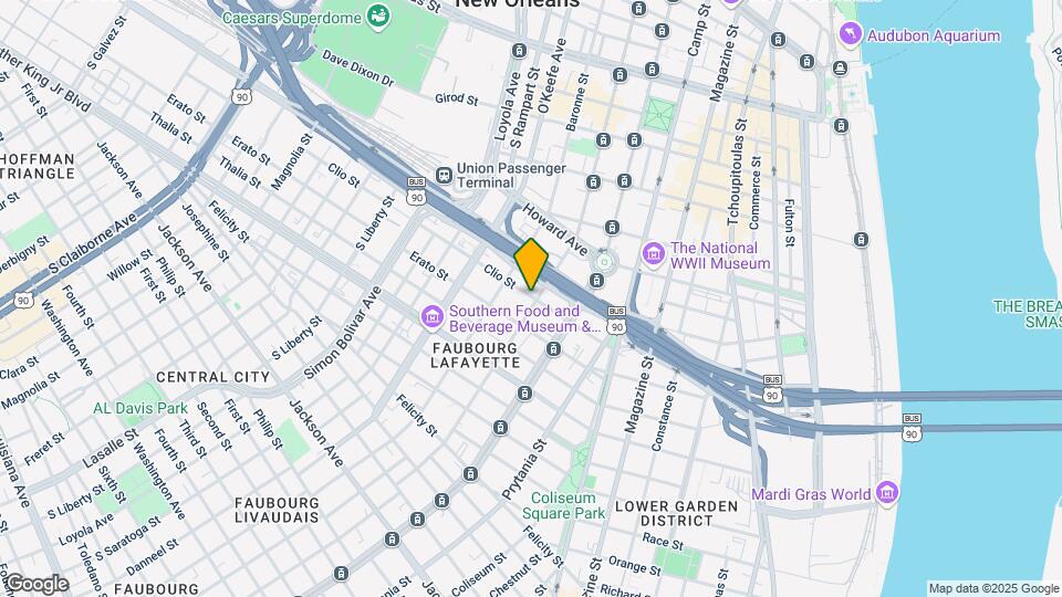 1201 Carondelet St Mapa y Detalles de la Ubicación