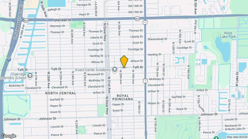 1944 Taft St, Unit 2 Map and Location Details
