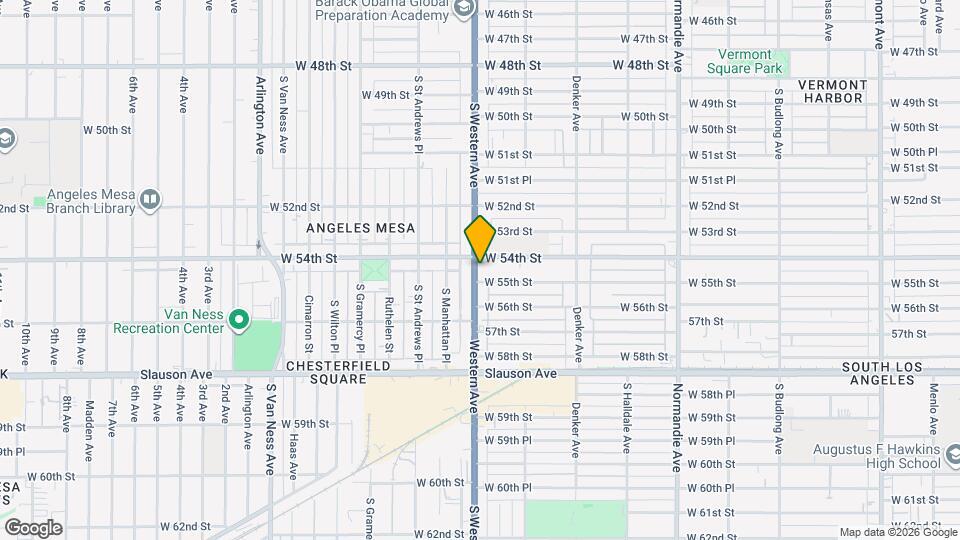 5414 S Western Ave Mapa y Detalles de la Ubicación
