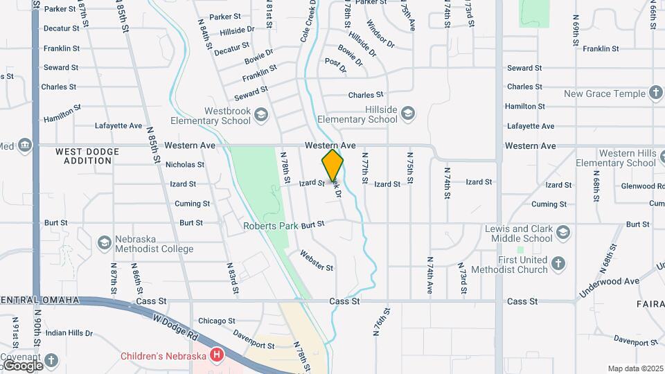 7727 Izard St Map and Location Details