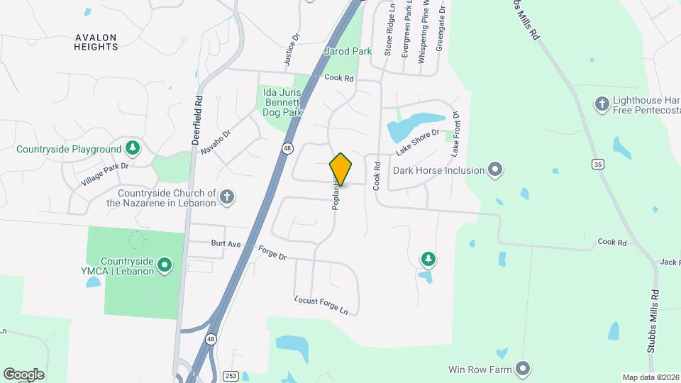 1194 Poplar Hill Dr Map and Location Details