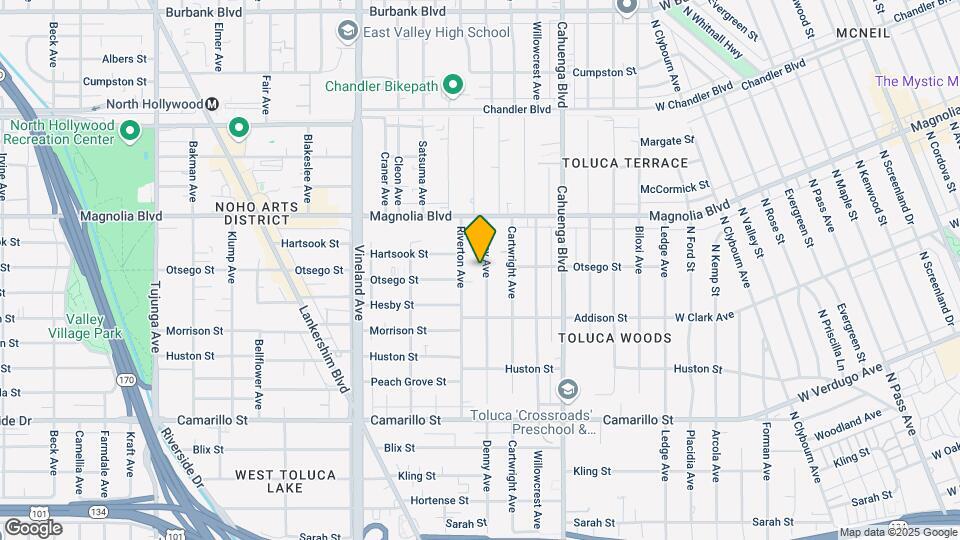 5111 Denny Ave Mapa y Detalles de la Ubicación