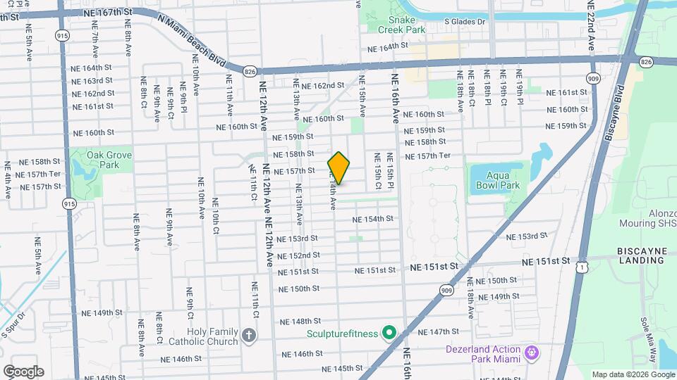 1411 NE 155th Terrace Map and Location Details