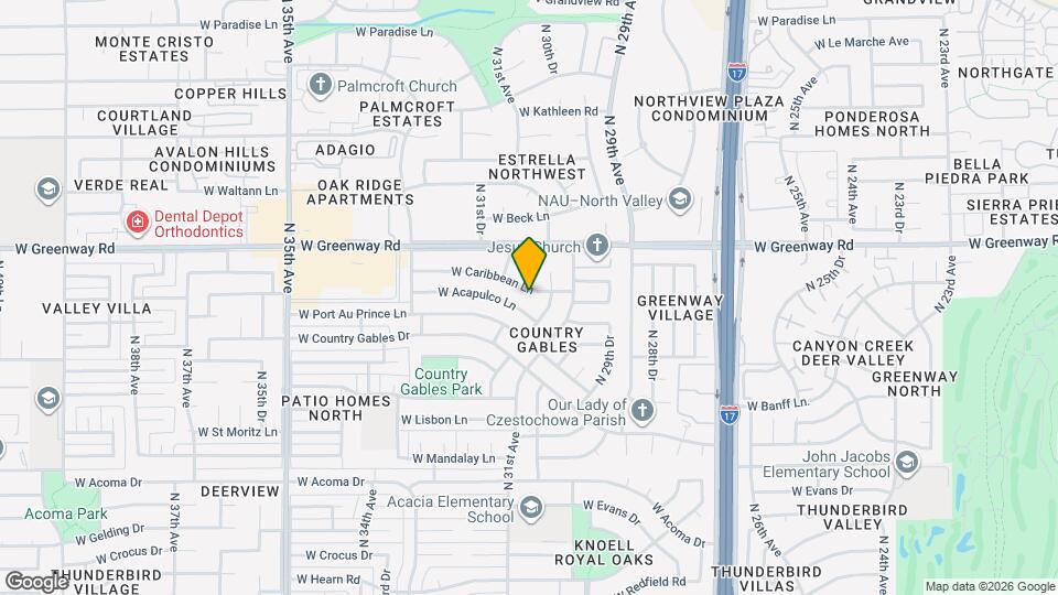 3033 W Caribbean Ln Map and Location Details