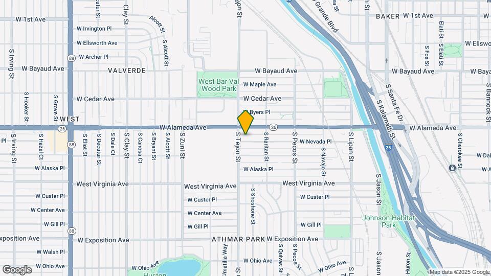 1587 W Nevada Pl Map and Location Details