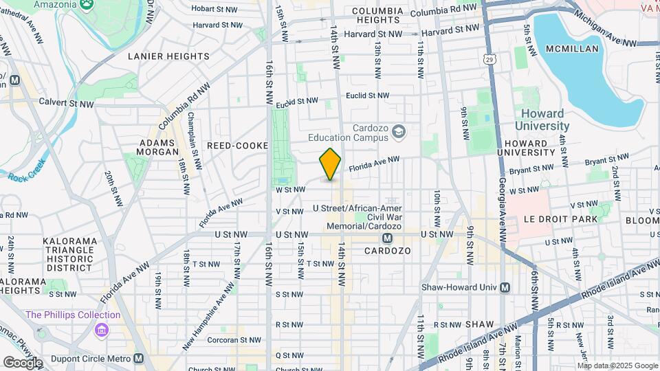 1407 W St NW Map and Location Details