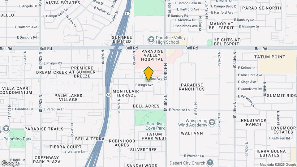 3844 E Kings Ave Mapa y Detalles de la Ubicación