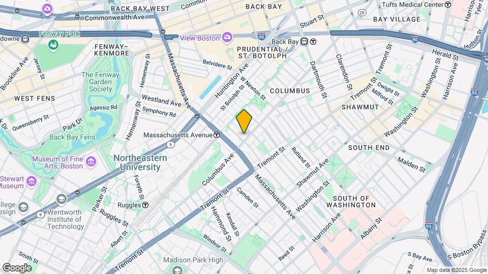 557 Columbus Ave Map and Location Details