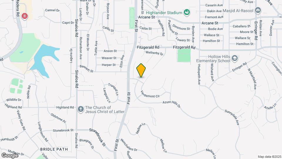 748 Azure Hills Dr Map and Location Details