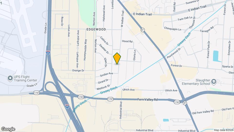 1015 W Indian Trail Map and Location Details