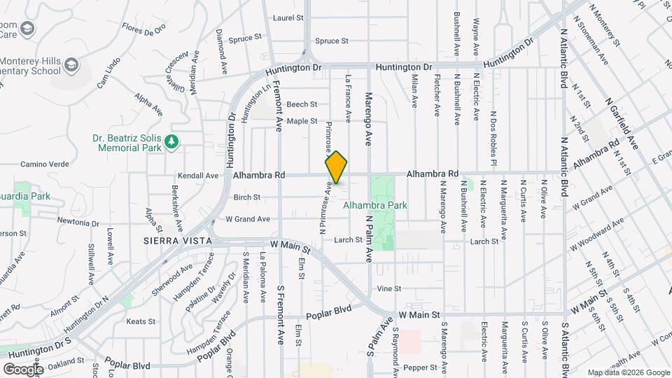 308 N Primrose Ave, Unit #D Mapa y Detalles de la Ubicación