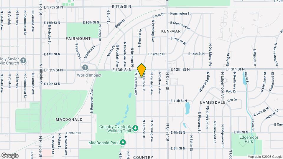 1323 N Terrace Dr Map and Location Details