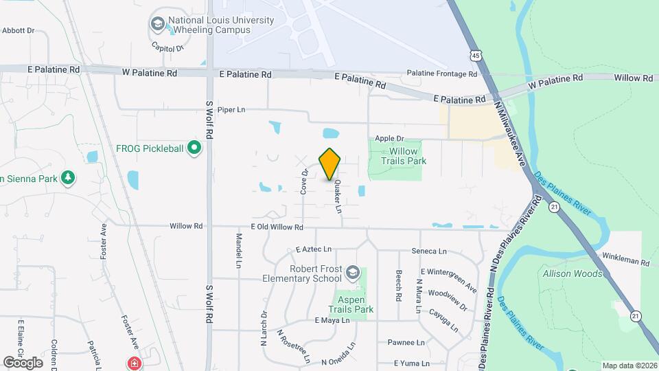 1485 Quaker Ln Map and Location Details