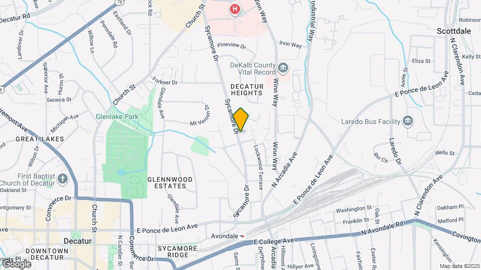 717 Sycamore Dr, Unit 1 Map and Location Details