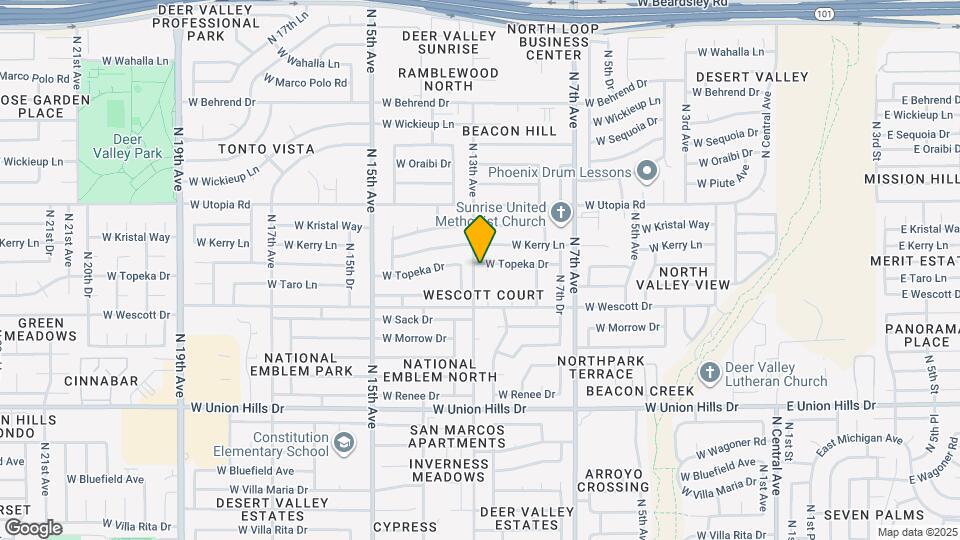 1207 W Topeka Dr Map and Location Details