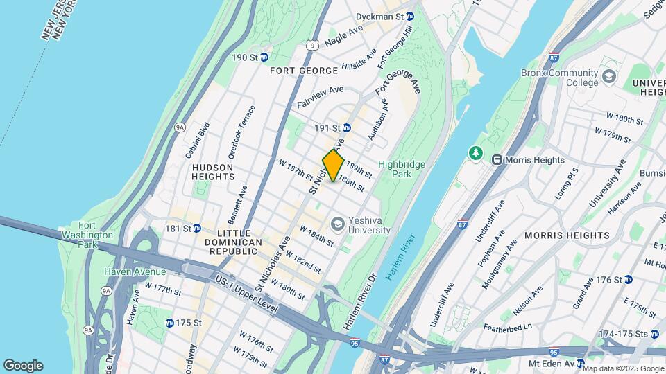549 W 187th St Map and Location Details