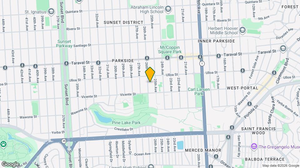 2546 26th Ave Map and Location Details