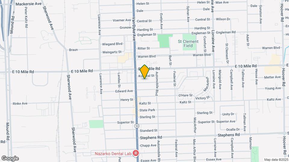 8059 Coolidge Mapa y Detalles de la Ubicación