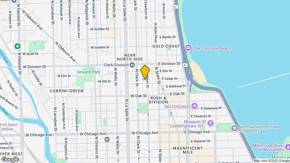 1100 N Dearborn Map and Location Details