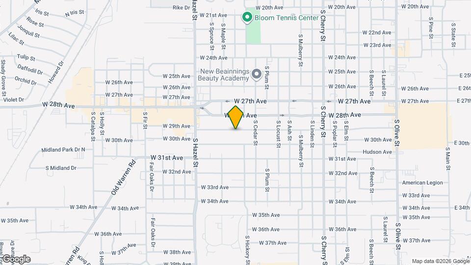 1806 W 29th Ave Map and Location Details