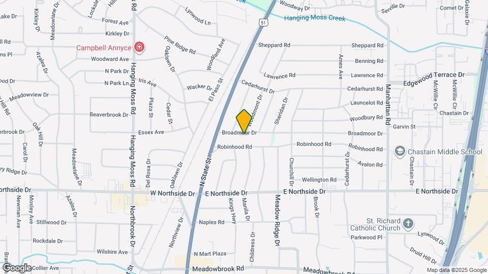 227 Broadmoor Dr Map and Location Details