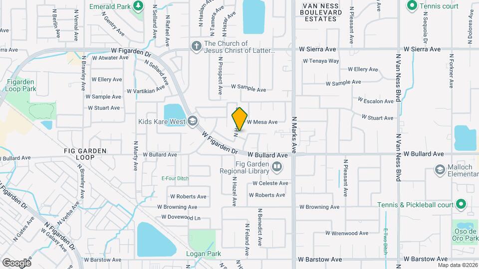 6078 N Hazel Ave Map and Location Details