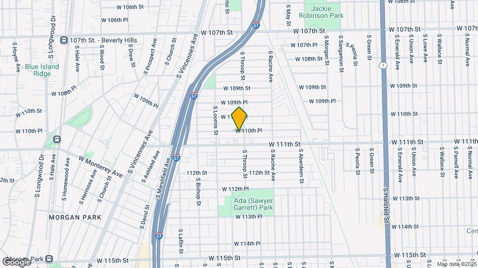 1309 W 110th Pl Map and Location Details