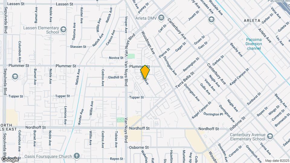 Sylmar Apartments Map and Location Details